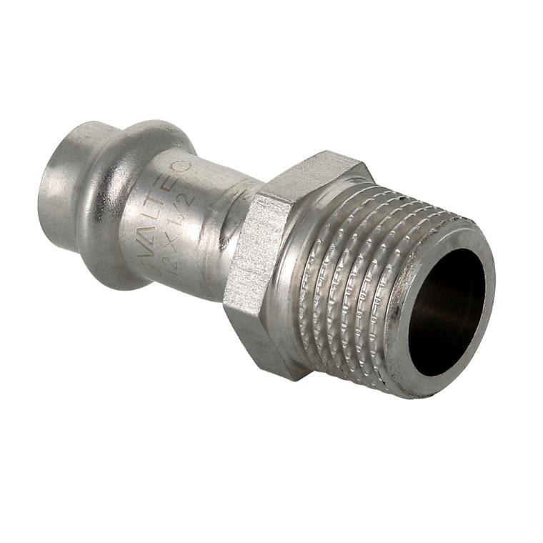 Муфта-пресс из нержавеющей стали с наружной резьбой (VTi.901.I) VALTEC
