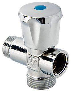 Вентиль тройник 1/2"х3/4"х1/2" для подключения стиральной машины Валтек / Valtec VT.255.N.