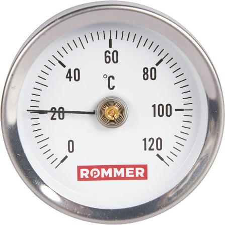 Термометр биметаллический накладной с пружиной Rommer RIM-0004-630015