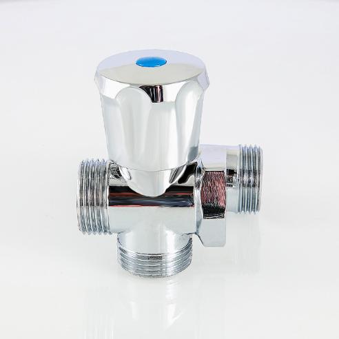 Вентиль тройник 3/4"х3/4"х3/4" для подключения стиральной машины (с удлинителем) Валтек / Valtec VT.230.N.