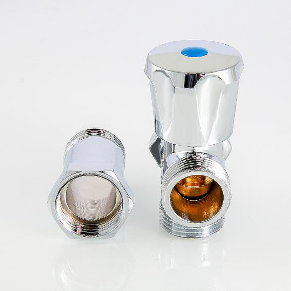Вентиль тройник 3/4"х3/4"х3/4" для подключения стиральной машины (с удлинителем) Валтек / Valtec VT.230.N.