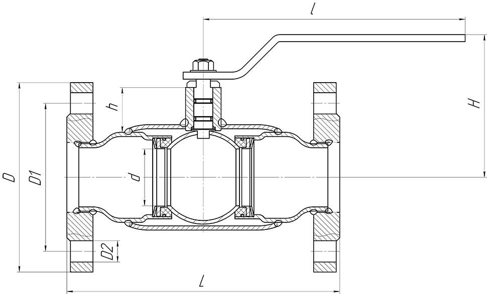Кран шаровой фланцевый полнопроходной ALSO (КШФ.П)