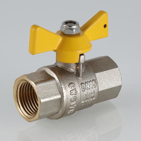 Кран шаровой для газа Валтек / VALTEC VALGAS VT.277.N. (вн-вн, бабочка)