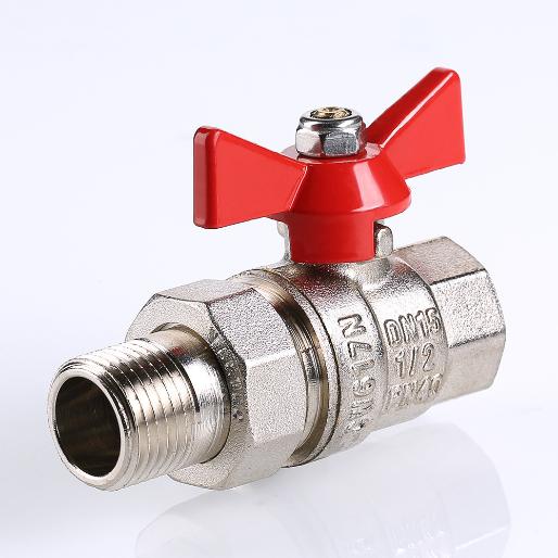 Кран шаровой с полусгоном Валтек / VALTEC BASE VT.227.N. (вн-нар, бабочка)