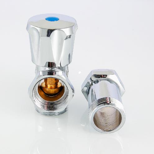 Вентиль тройник 3/4"х3/4"х3/4" для подключения стиральной машины (с удлинителем) Валтек / Valtec VT.230.N.
