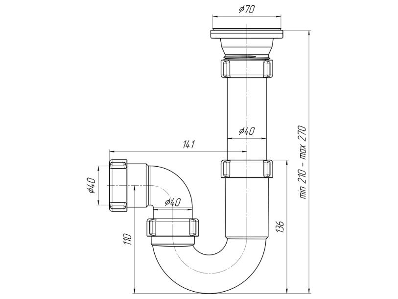 ����� ��� �������� ����� ����������� 11/2"-40, D0100 �������� (������)