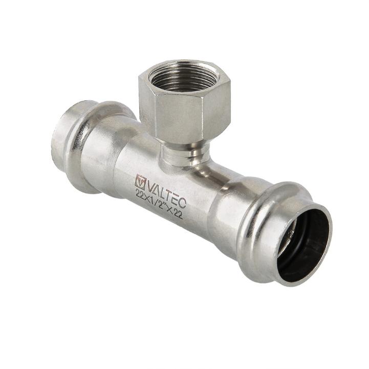 Тройник-пресс из нержавеющей стали с внутренней резьбой (VTi.932.I) VALTEC