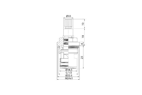 Кран-букса 1/2", 180°, колпачок M24 IDDIS (998CR511SM)