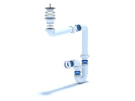 Сифон D5000 1 1/2"*40 прямоточный смещенный Ани-Пласт