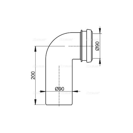 Колено стока, комплект 90/90 (M908) Alcaplast