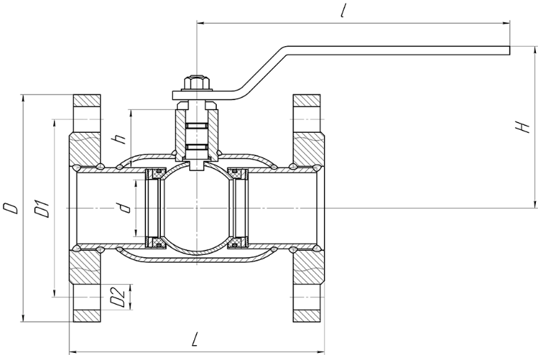 Кран шаровой фланцевый редуцированный ALSO (КШФ)